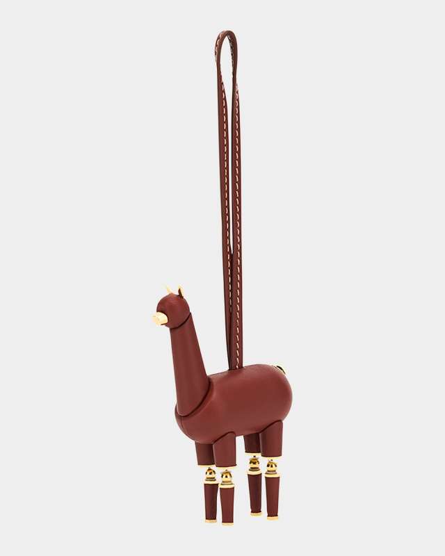 Leather Alpaca Bag Charm